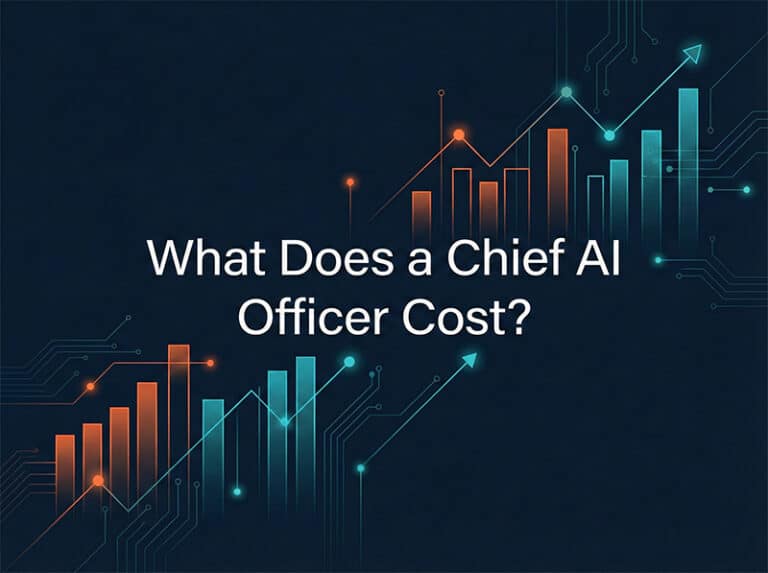 What does a Chief AI Officer cost - salary and investment comparison with geometric data visualization